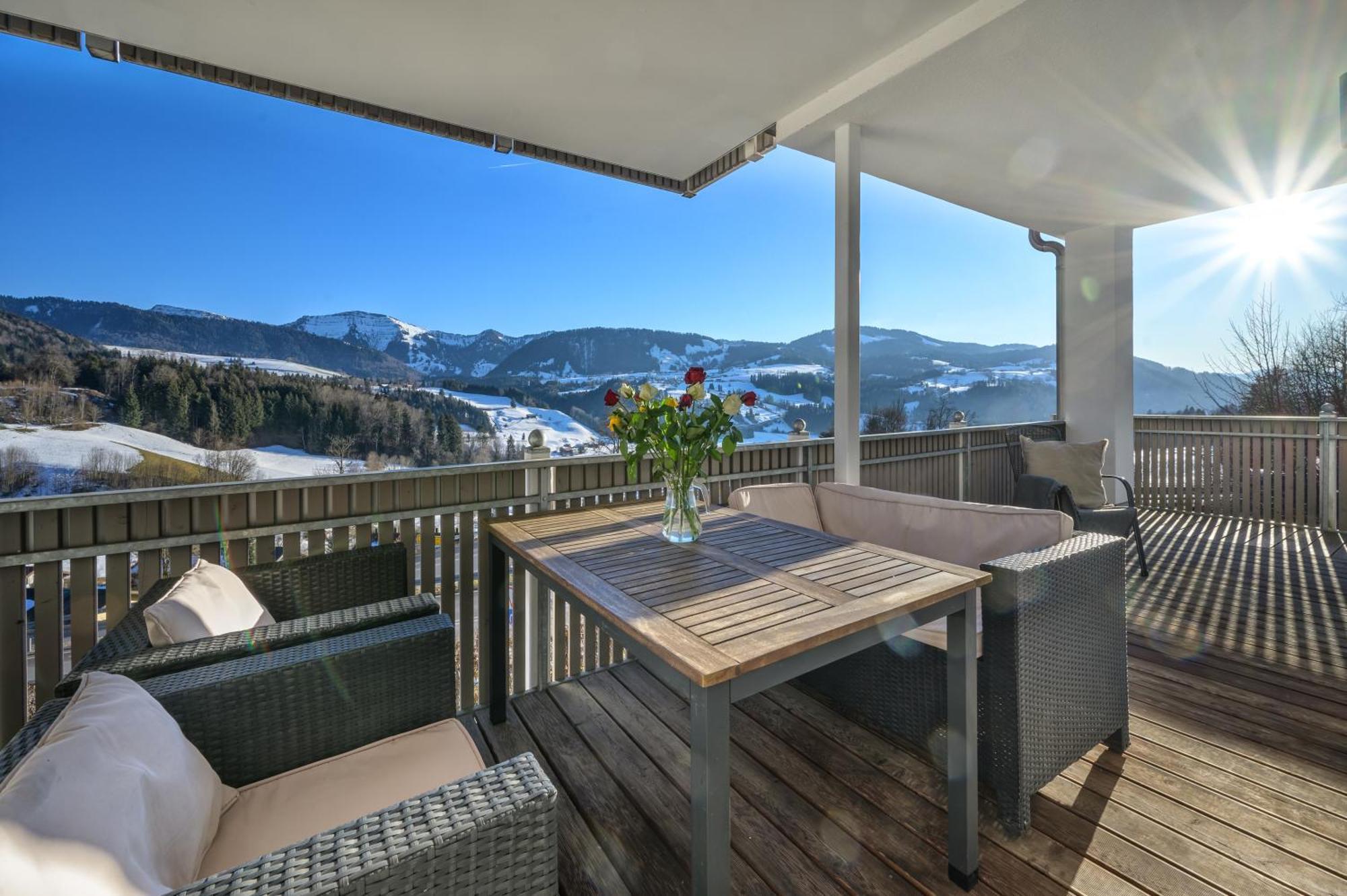 Haus "Bergblick" Ferienwohnung Hochgrat Oberstaufen Mit 2 Schlafzimmer Exterior photo